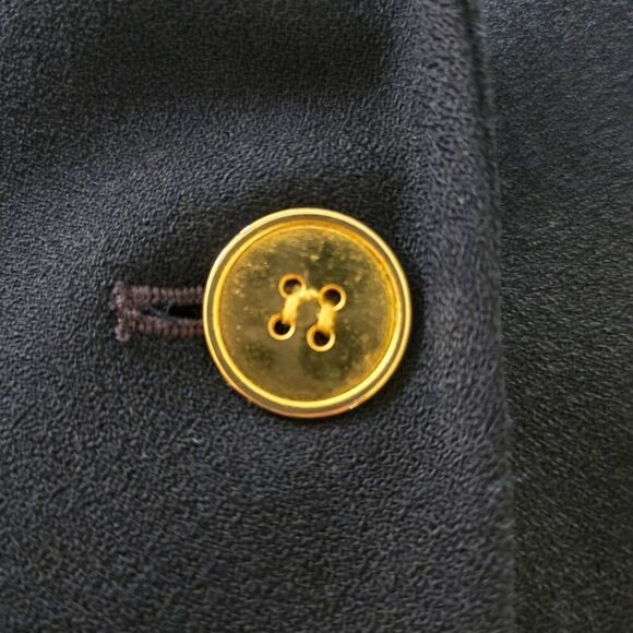 Appleseeds Single Button Blazer Womens Career Jacket Sz 10 Navy Blue Vintage 90s - Picture 7 of 12